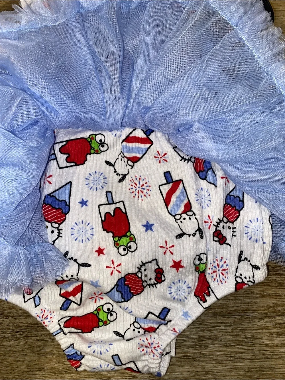 Hello Kitty Light Blue Tulle Tutu Romper